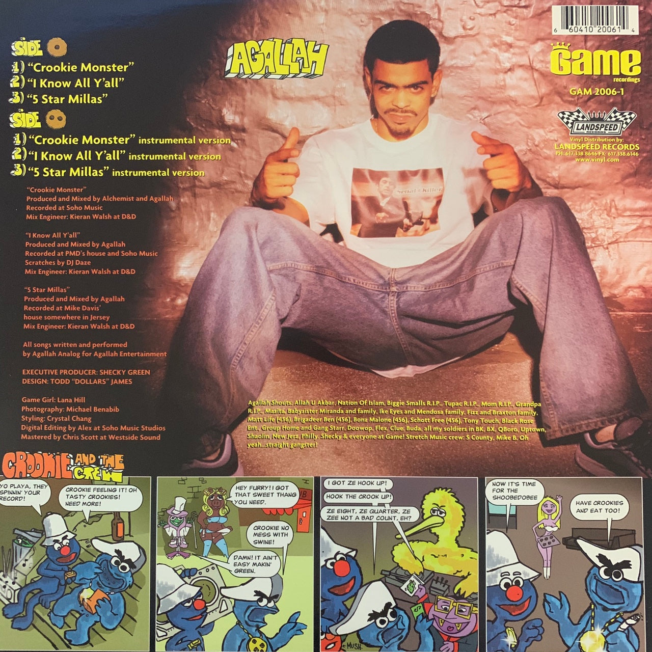 Agallah Presents “The Crookie Monster” 6 Track 12inch Vinyl