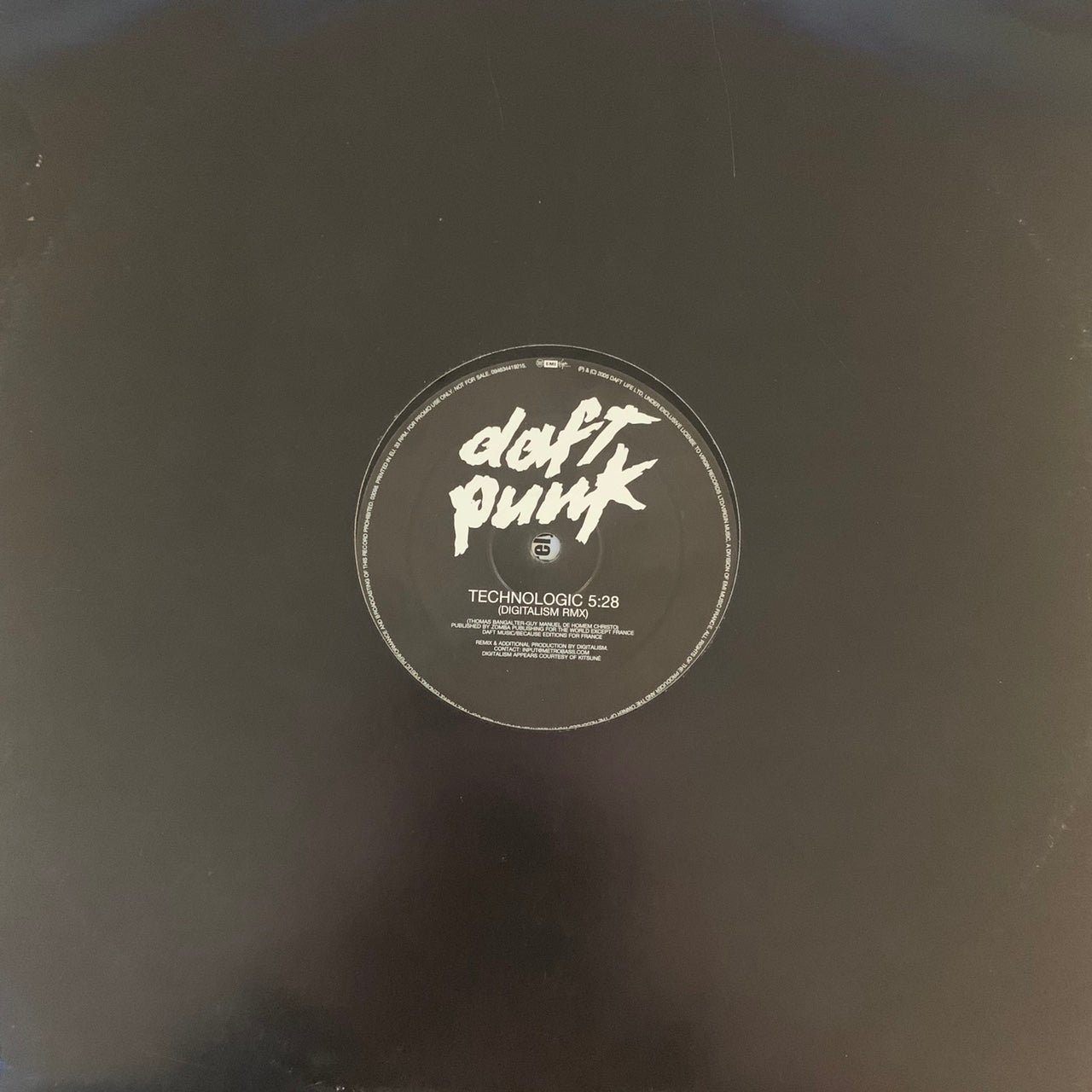 Daft Punk “Technological” Digitalism Remix 1 Track 12inch Vinyl