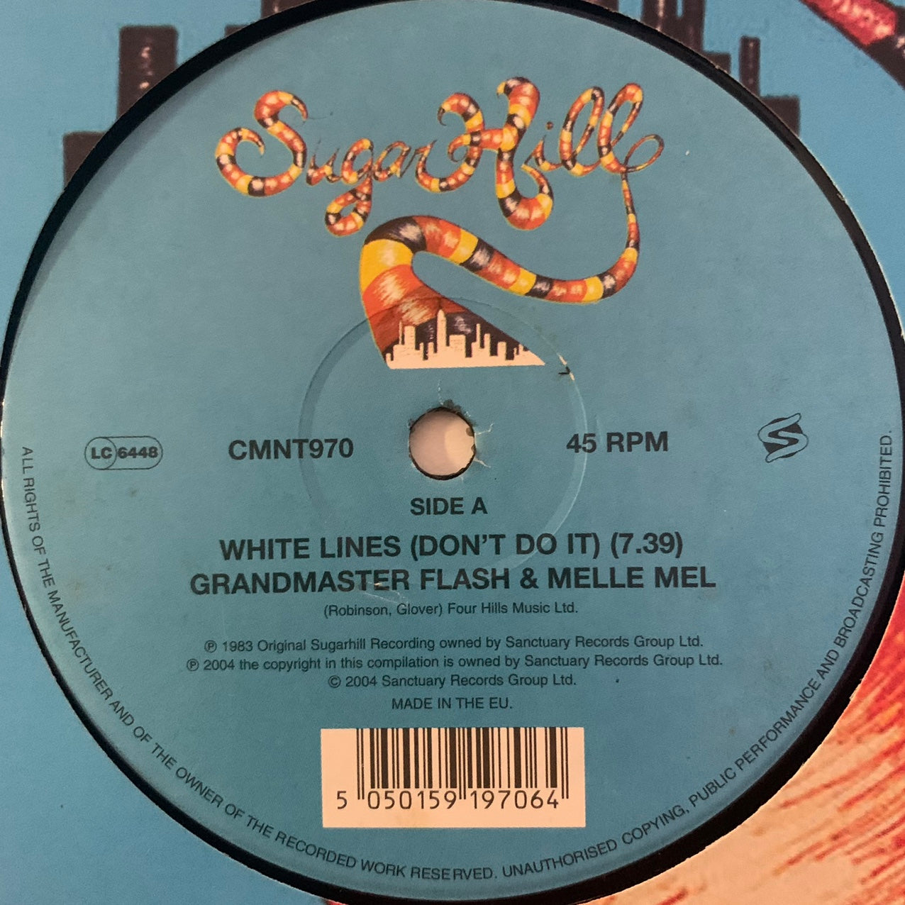 Grandmaster Flash and Melle Mel “White Lines ( Don’t Do It )” / “Scorpio” 2 Track 12inch Vinyl