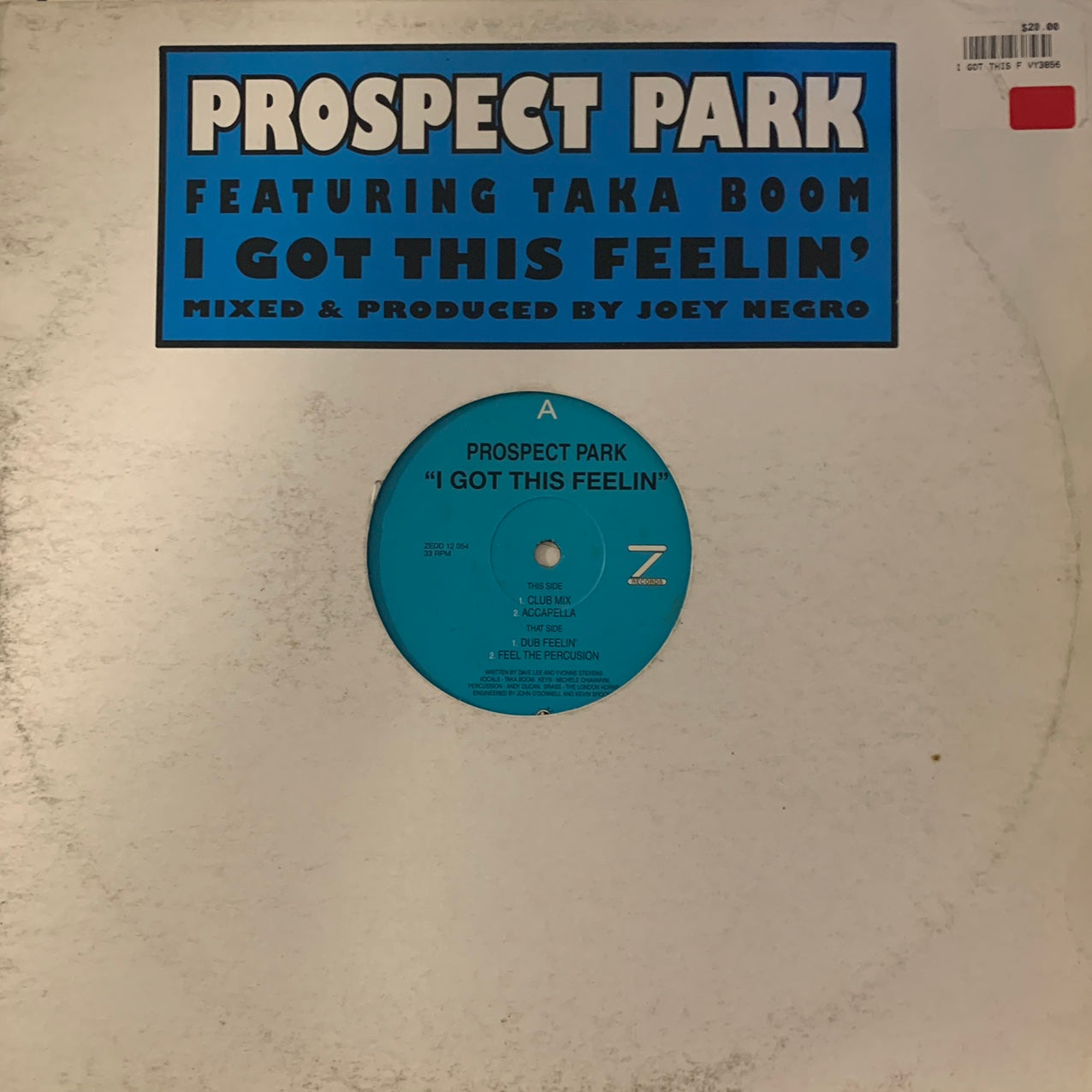 Prospect Park Feat Taka Boom “I Got This Feeling” 4 Version 12inch Vinyl