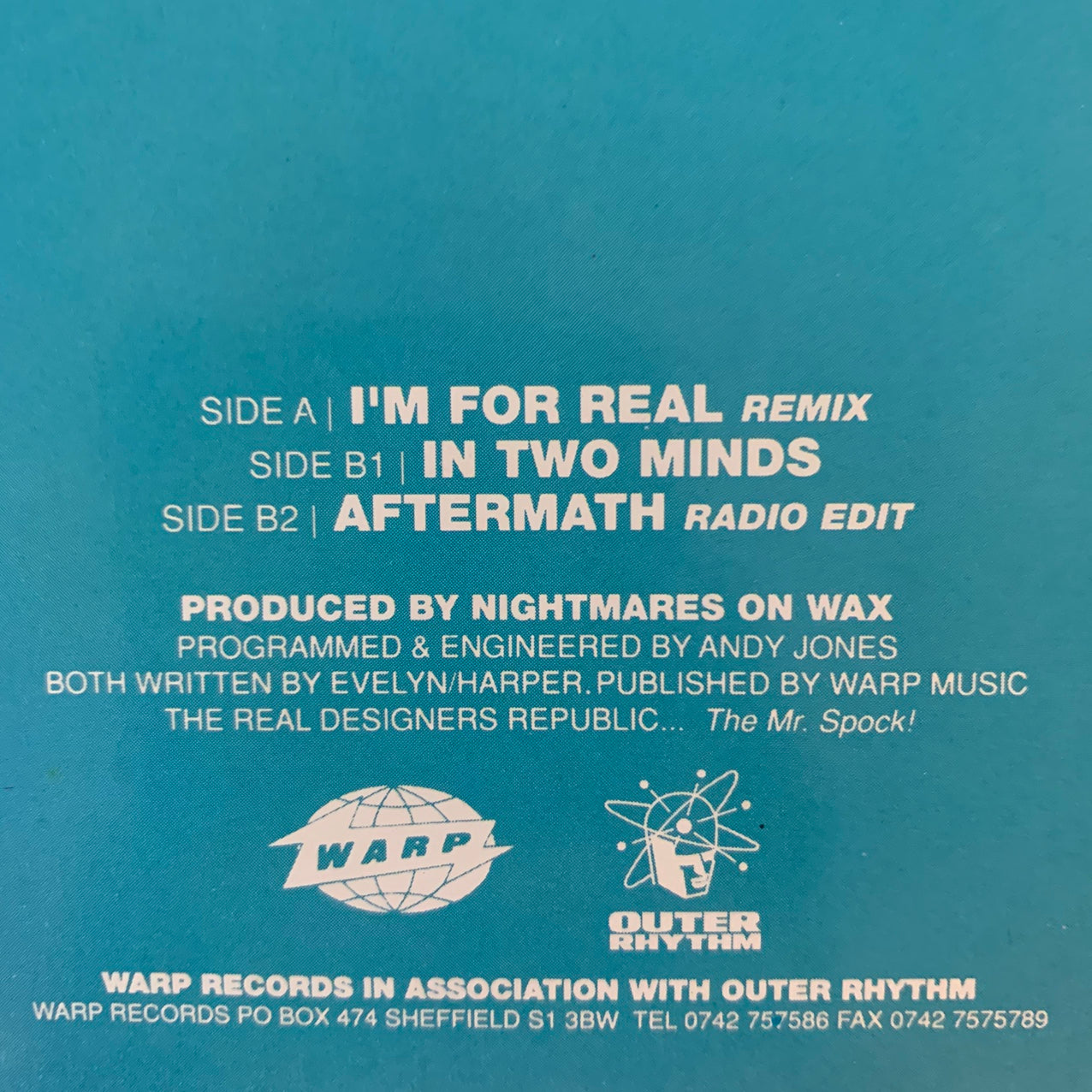 Nightmares On Wax “Aftermath” 3 Track 12inch Vinyl