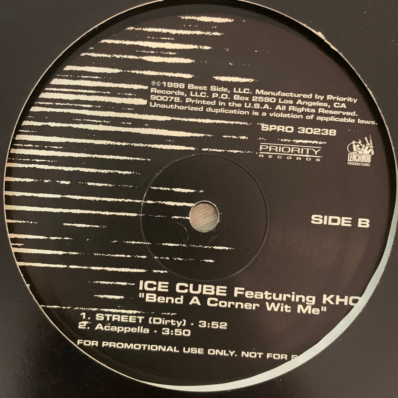 Ice Cube Feat Khop “Bend A Corner Wit Me” 4 Version 12inch Vinyl