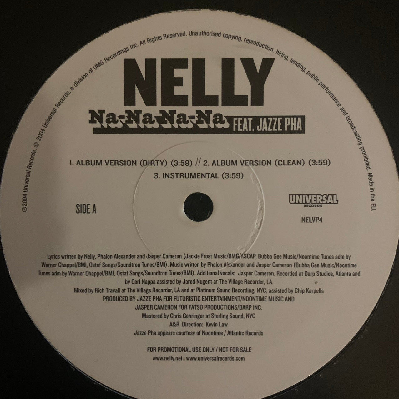 Nelly Feat Jazze Pha “Na Na Na Na” 6 Version 12inch Vinyl