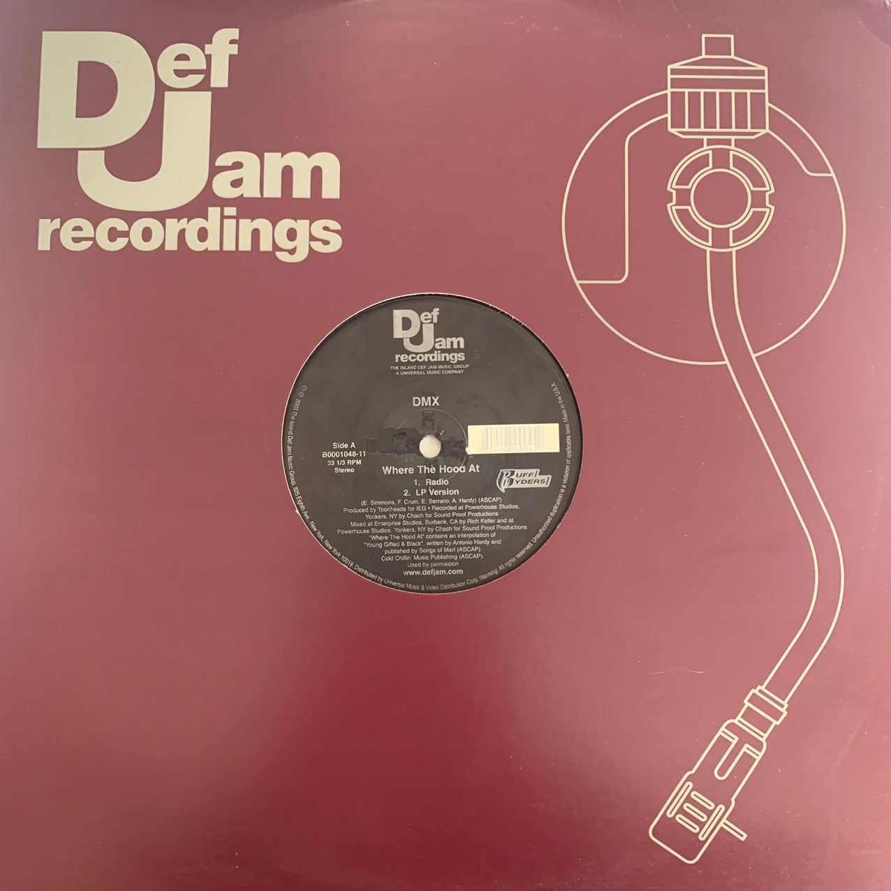 DMX “Where The Hood At” 12inch Vinyl