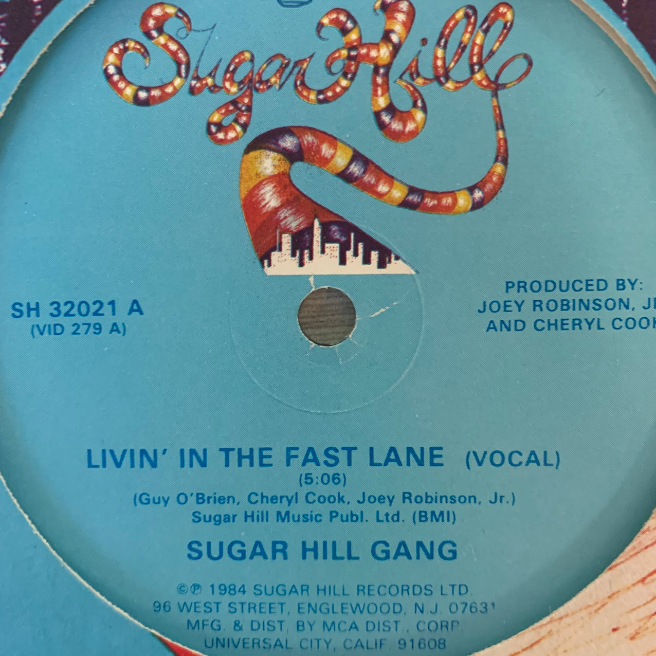 Sugar Hill Gang “Livin’ In The Fast Lane” 2 Version 12inch Vinyl