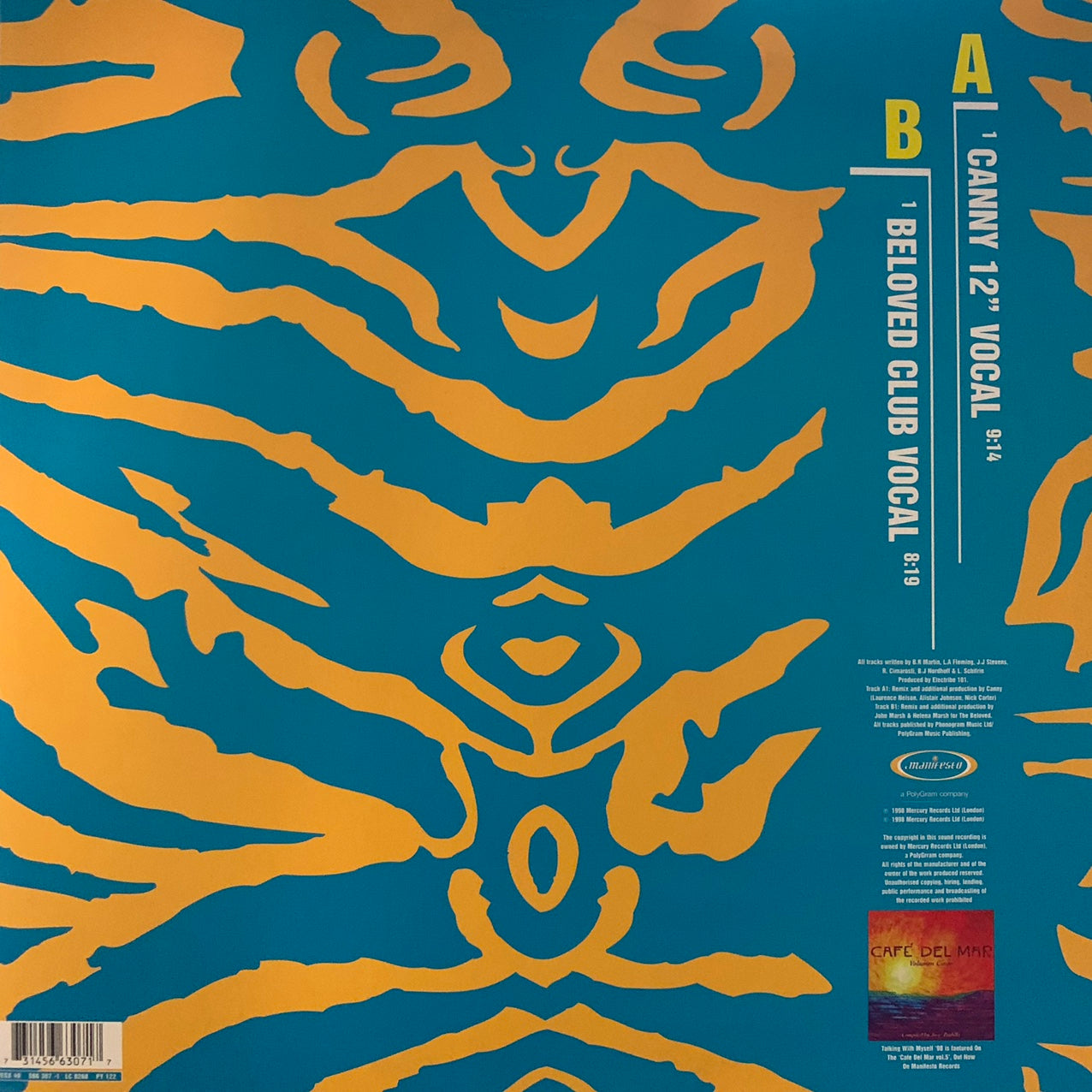 Electribe 101 “Talking With Myself” 98 2 version 12inch Vinyl, Featuring Canny 12” Vocal and Beloved Club Vocal