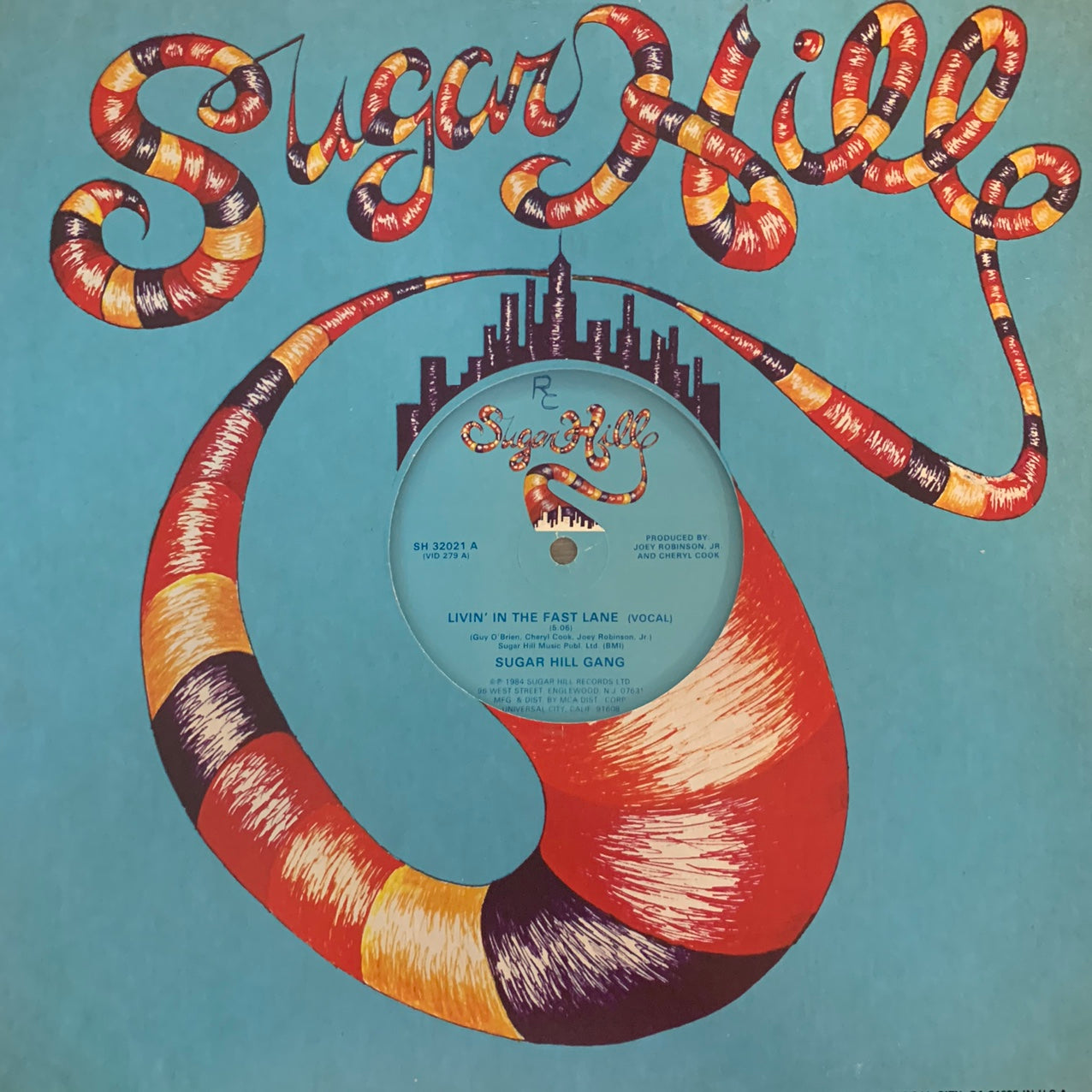 Sugar Hill Gang “Livin’ In The Fast Lane” 2 Version 12inch Vinyl