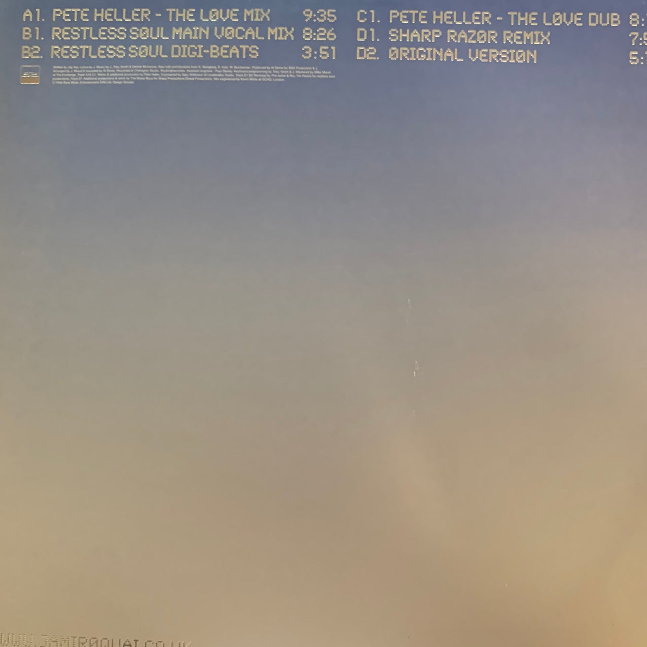 Jamiroquai “Supersonic” 2 X 12inch Vinyl Double Pack Pete Heller, Sharp Boys Remixes 6 Version 12inch Vinyl