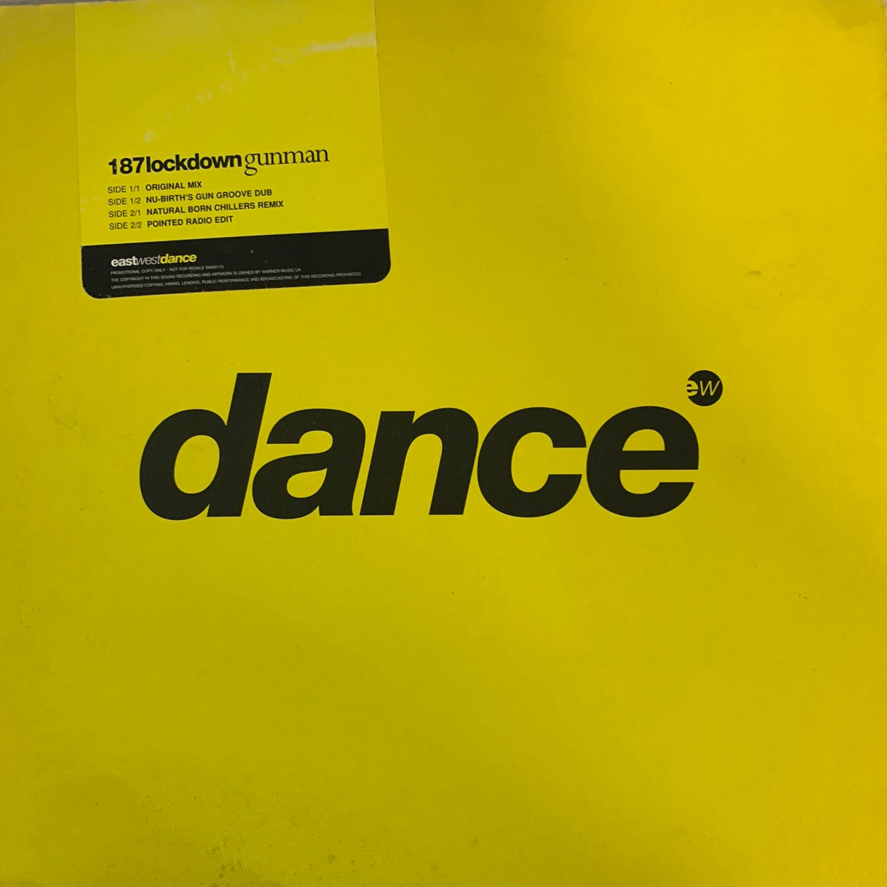 187 Lockdown “Gunman” 4 Track 12inch Vinyl