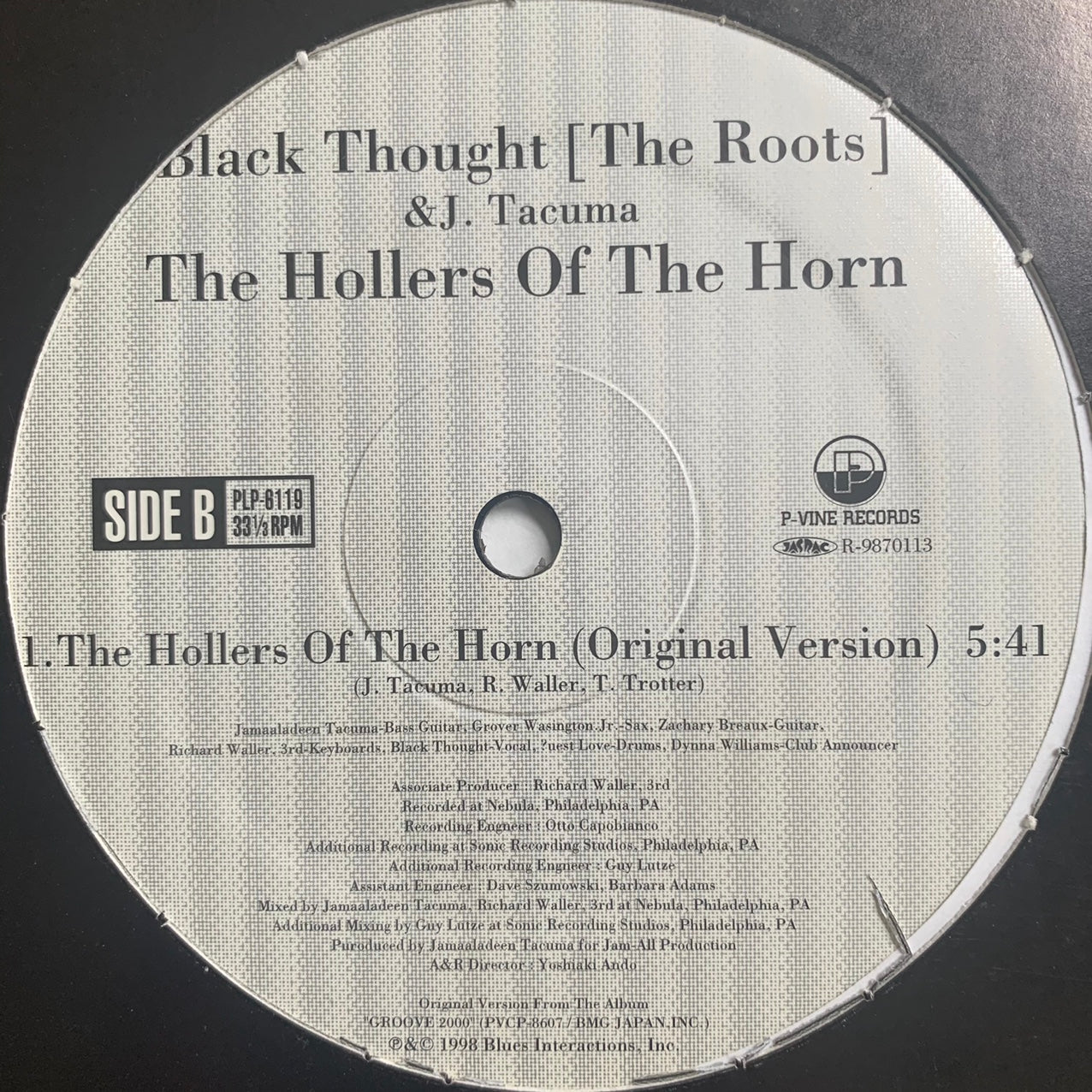 Black Thought of The Roots “The Hollers Of The Horn” 3 Version 12inch Vinyl