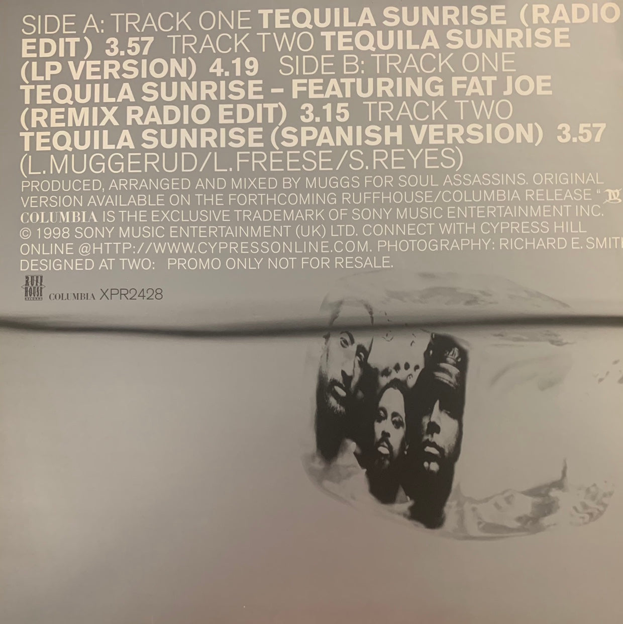 Cypress Hill “Tequila Sunrise” 4 Version 12inch Vinyl