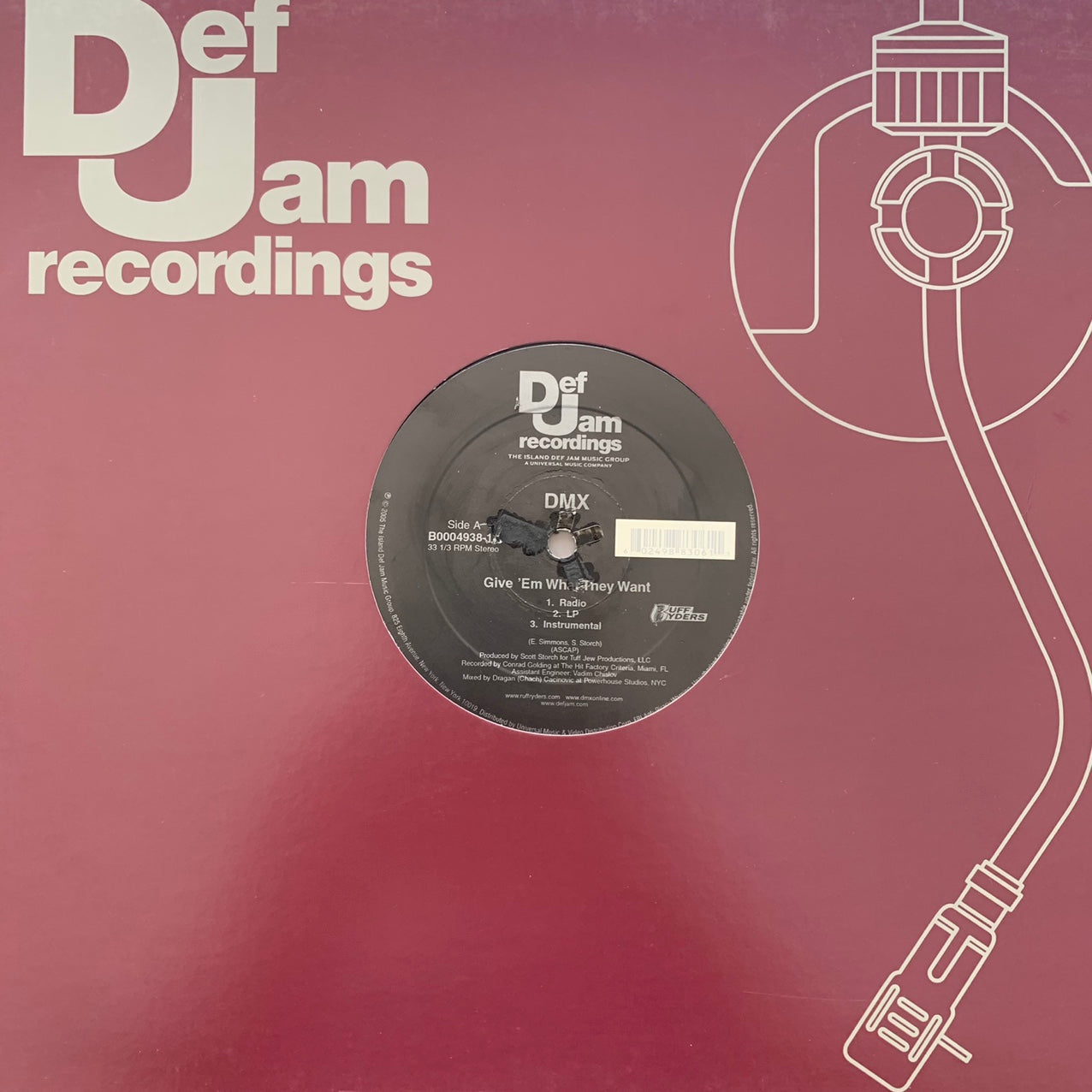 DMX “Give Em What They Want” / “Pump Ya Fist” 6 Version 12inch Vinyl