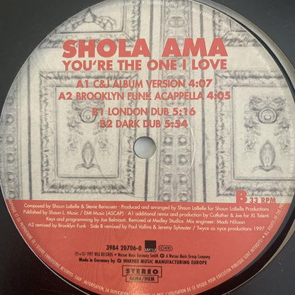 Shola Ama “You’re The One I Love” 4 Version 12inch Vinyl