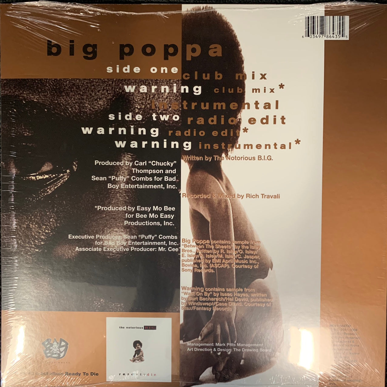 The Notorious B.I.G. “Big Poppa” limited edition white vinyl, factory sealed copy