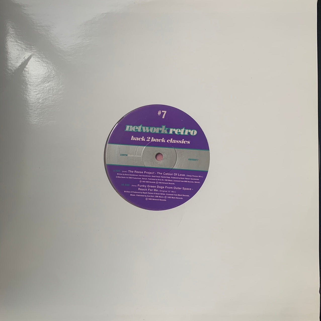 Network Retro Back 2 Back Classics Vol 7 2 Track 12inch Vinyl Record Feat The Reese Project and Funky Green Dogs From Outta Space