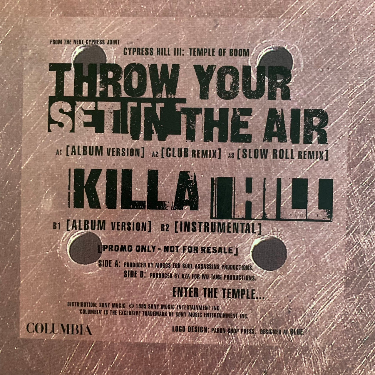 Cypress Hill “Throw Your Set In The Air” / “Kill A Hill” 5 Track 12inch Vinyl
