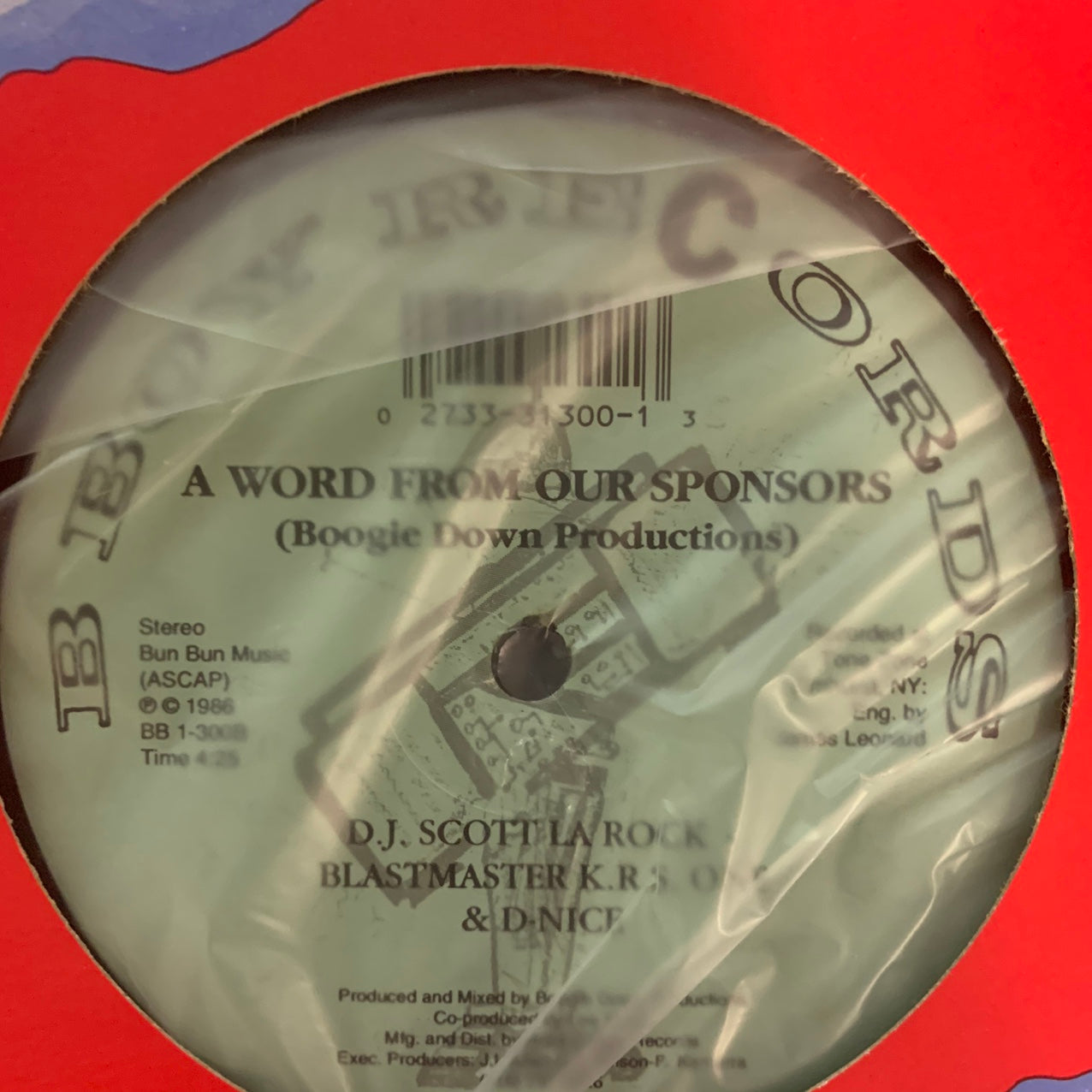 Boogie Down Productions “The Bridge Is Over” 2 Track 12inch Vinyl