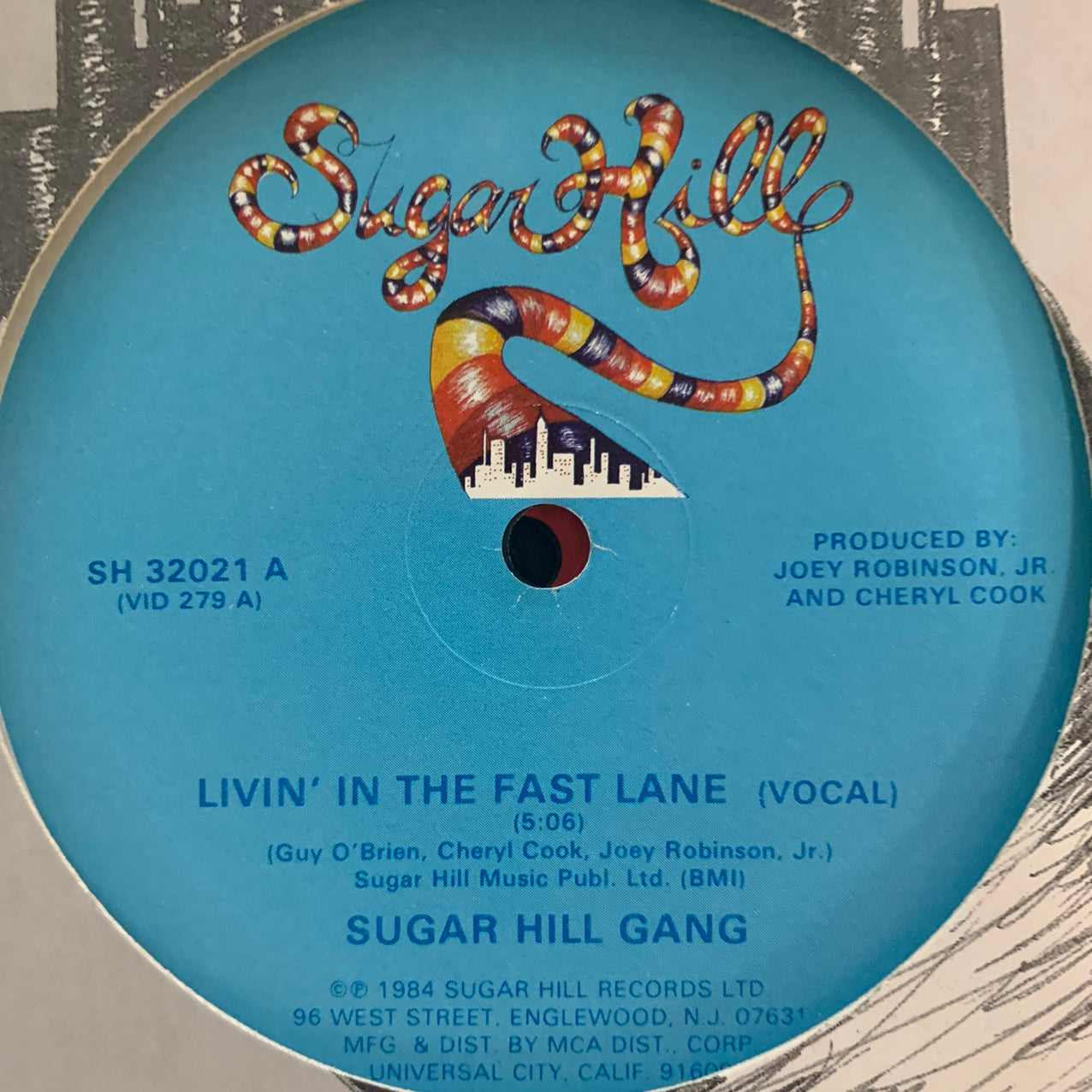 Sugar Hill Gang “Livin’ In The Fast Lane” 2 Version 12inch Vinyl