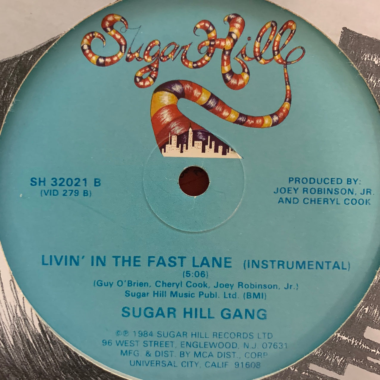 Sugar Hill Gang “Livin’ In The Fast Lane” 2 Version 12inch Vinyl