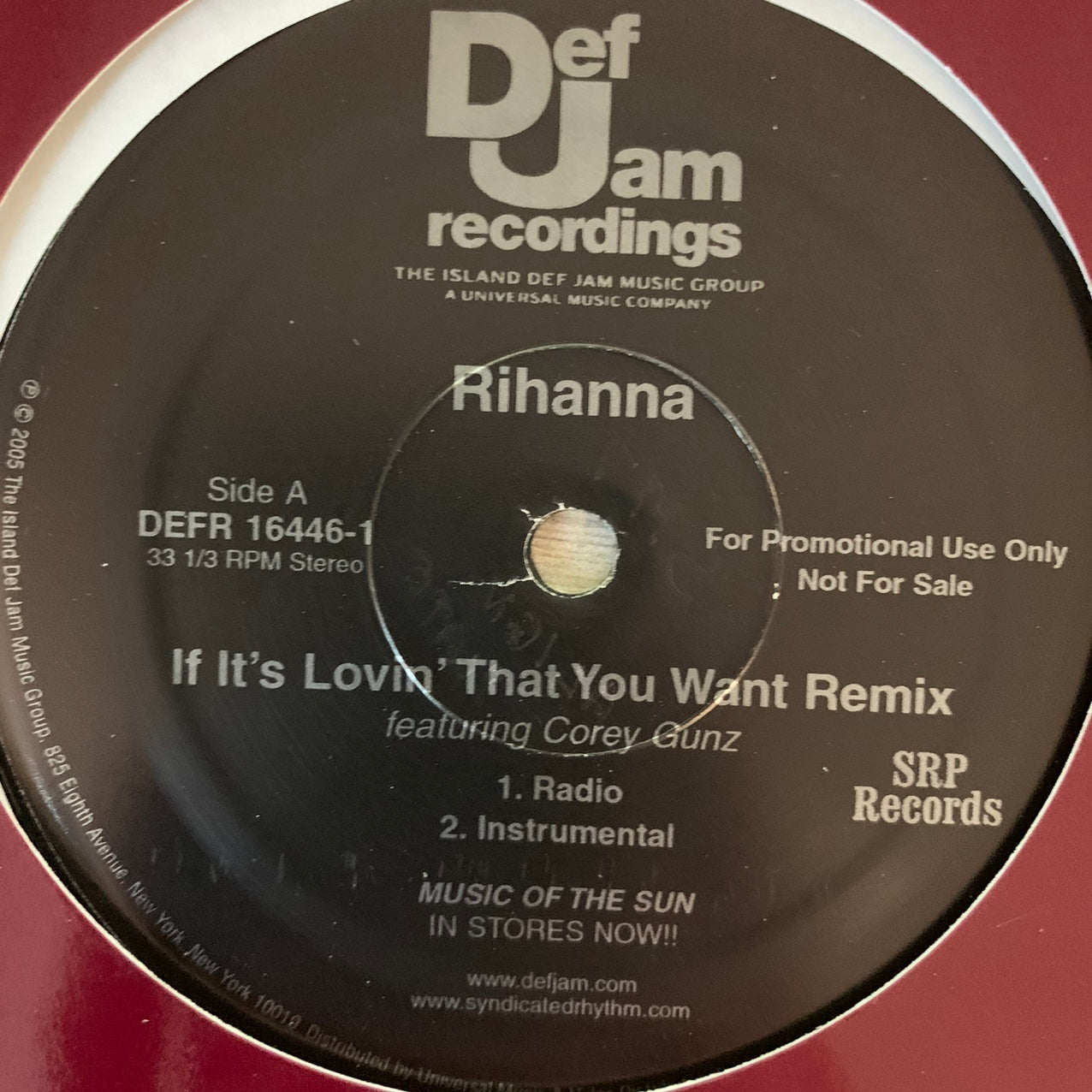 Rihanna “If It’s Love That You Want” 4 version 12inch Vinyl