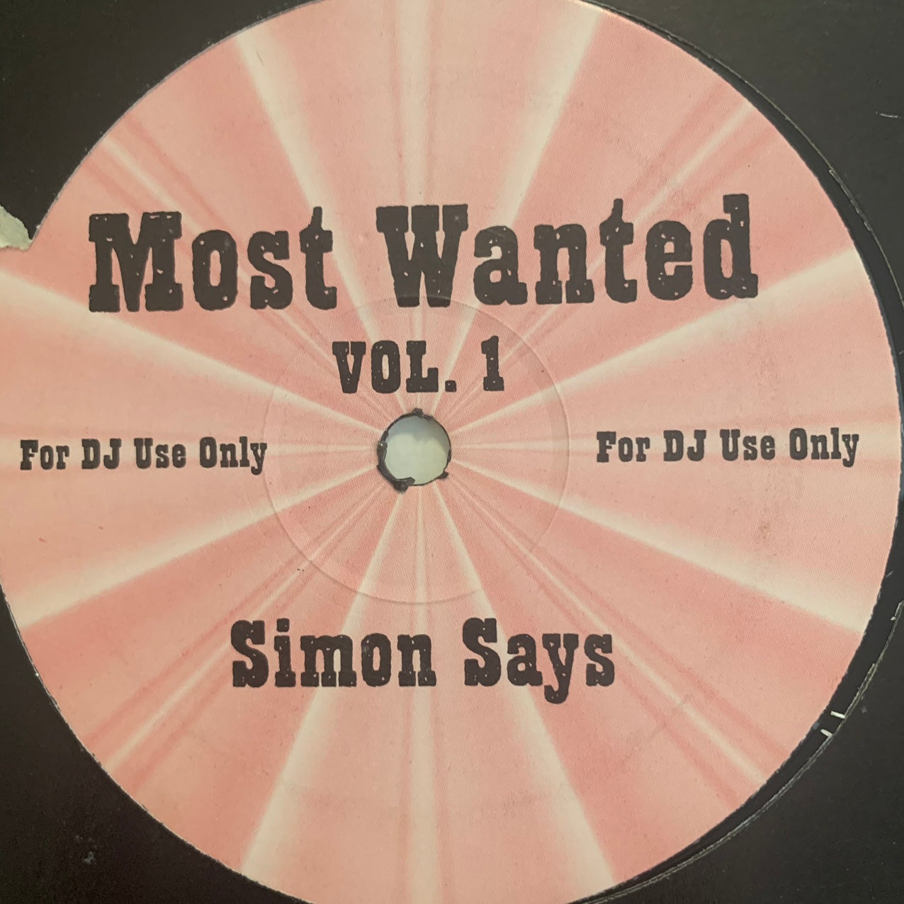 Most Wanted Vol. 1, Snoop Dogg “Gin & Juice”, DMX “Ruff Ryders Anthem”, Pharoahe Monch "Simon Says" 3 Track 12inch Vinyl