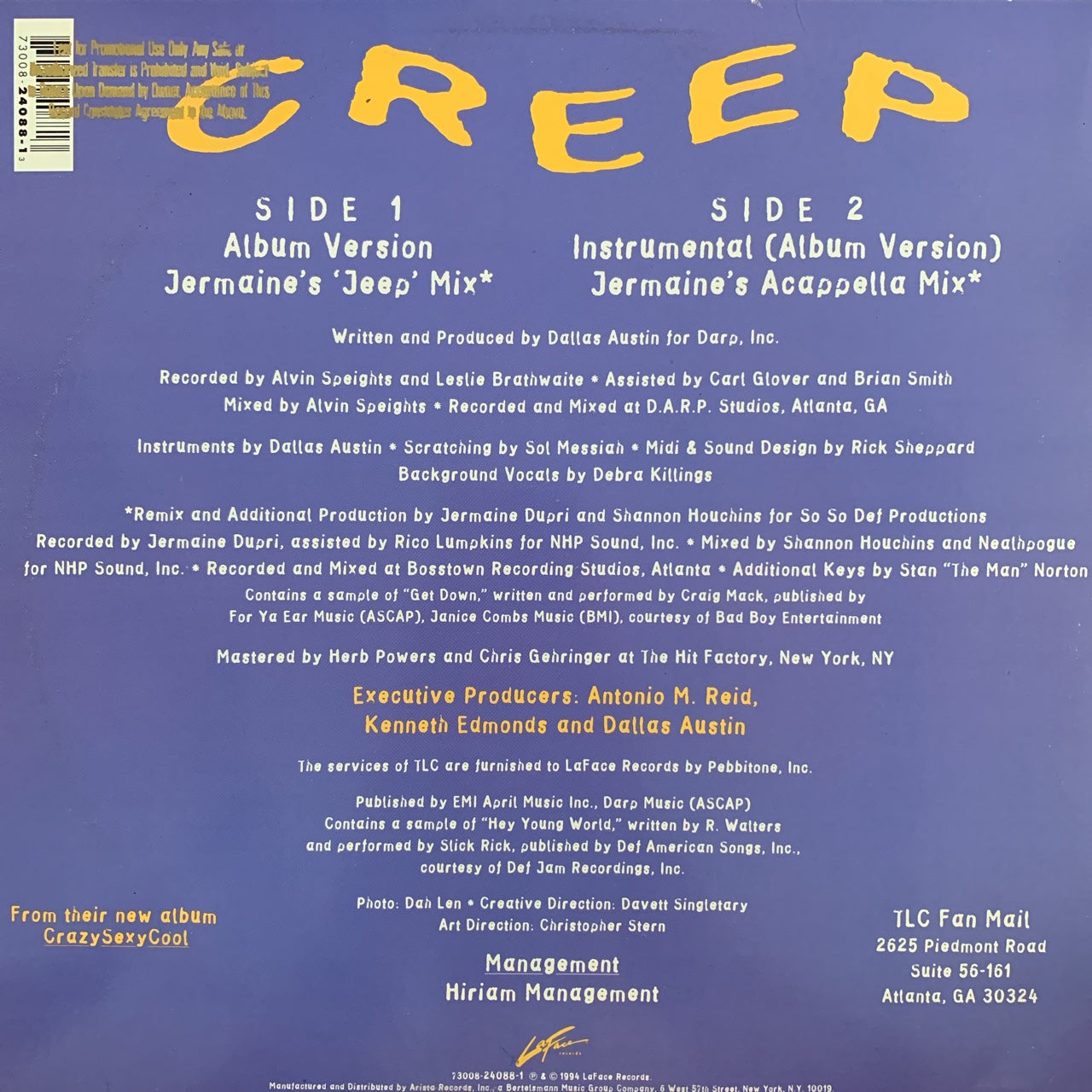 TLC “Creep” 4 Version 12inch