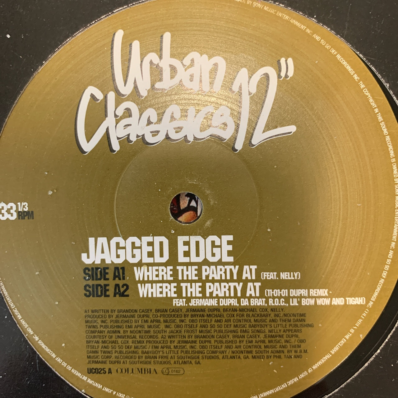 Jagged Edge “Where The Party At” 4 Version 12inch Vinyl