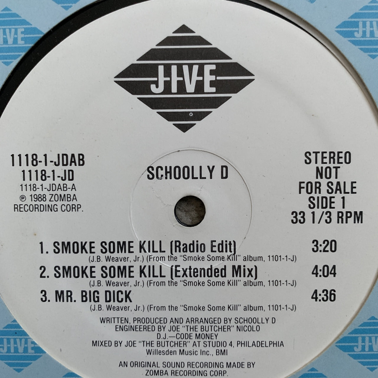 Schoolly D “Smoke Some Kill” / “Mr Big Dick”