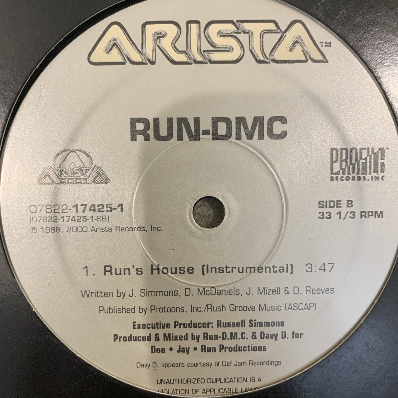 RUN DMC “Runs House” / “Beats to the Rhyme”