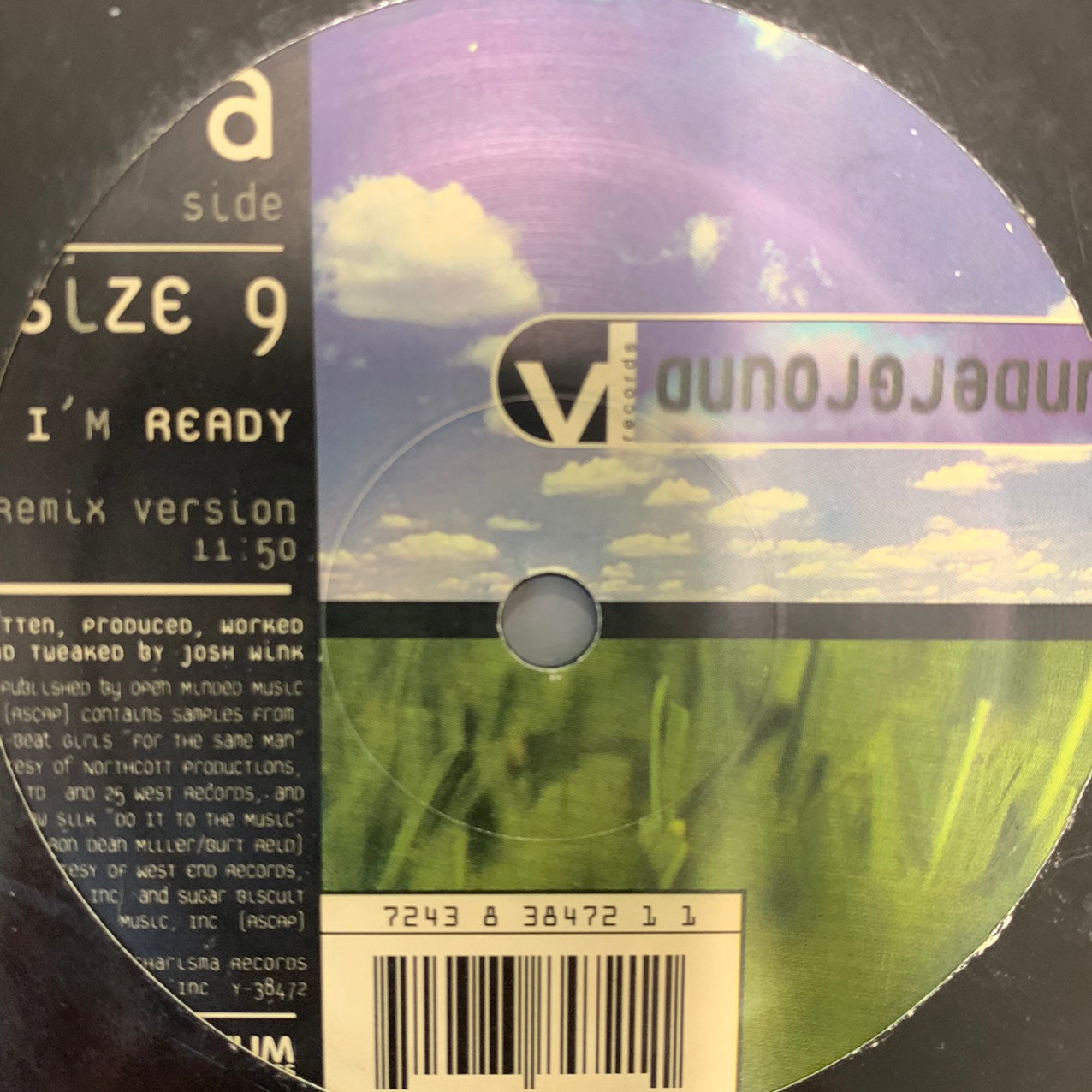 Josh Wink “Size 9” 2 Track 12inch Vinyl