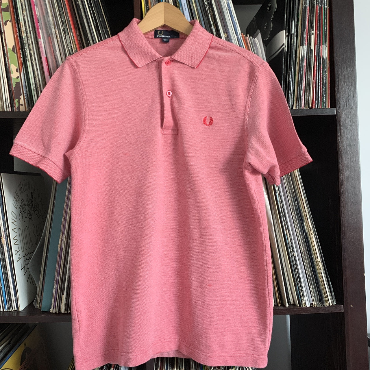 Fred Perry Vintage Salmon Pink 100% Cotton Polo Shirt Size S