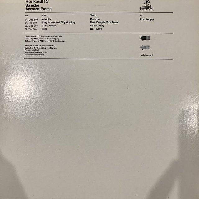 Hed Kandi Sampler Feat Afterlife, Lazy Grace, Craig Jenson & Fuel
