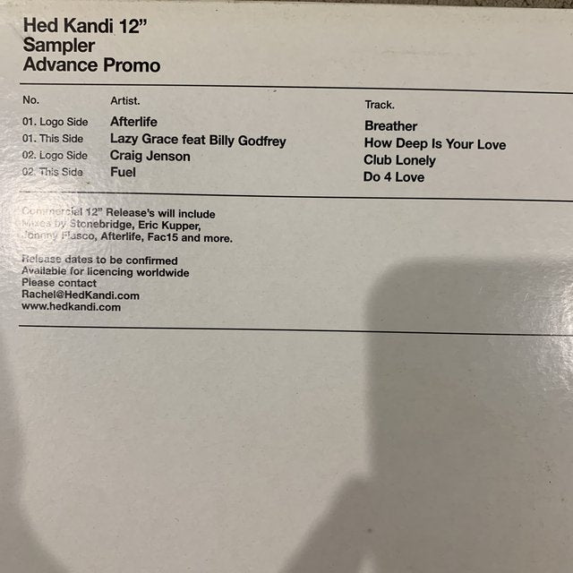 Hed Kandi Sampler Feat Afterlife, Lazy Grace, Craig Jenson & Fuel
