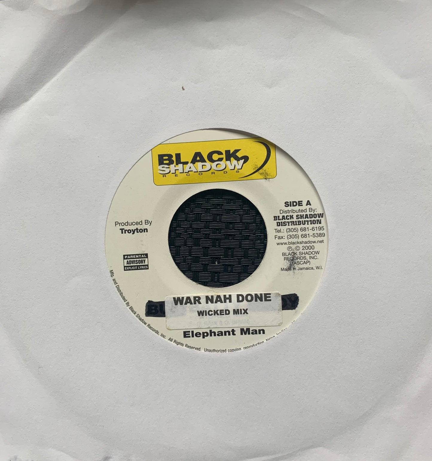 Elephant Man “War Nah Done” / Version 2 Track 7inch Vinyl