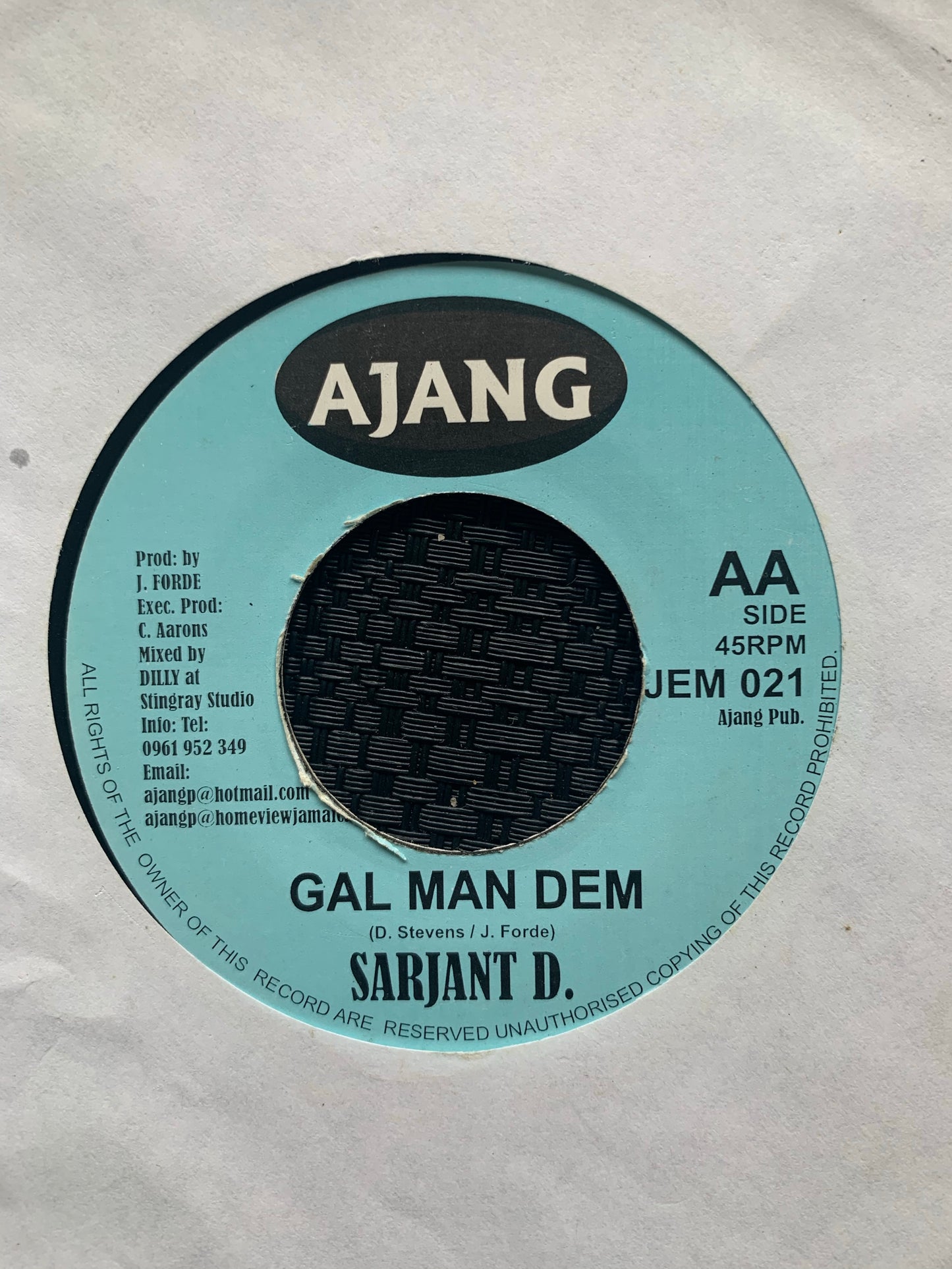 Sweetie Irie “Run Da Place” 2 Track 7inch Vinyl