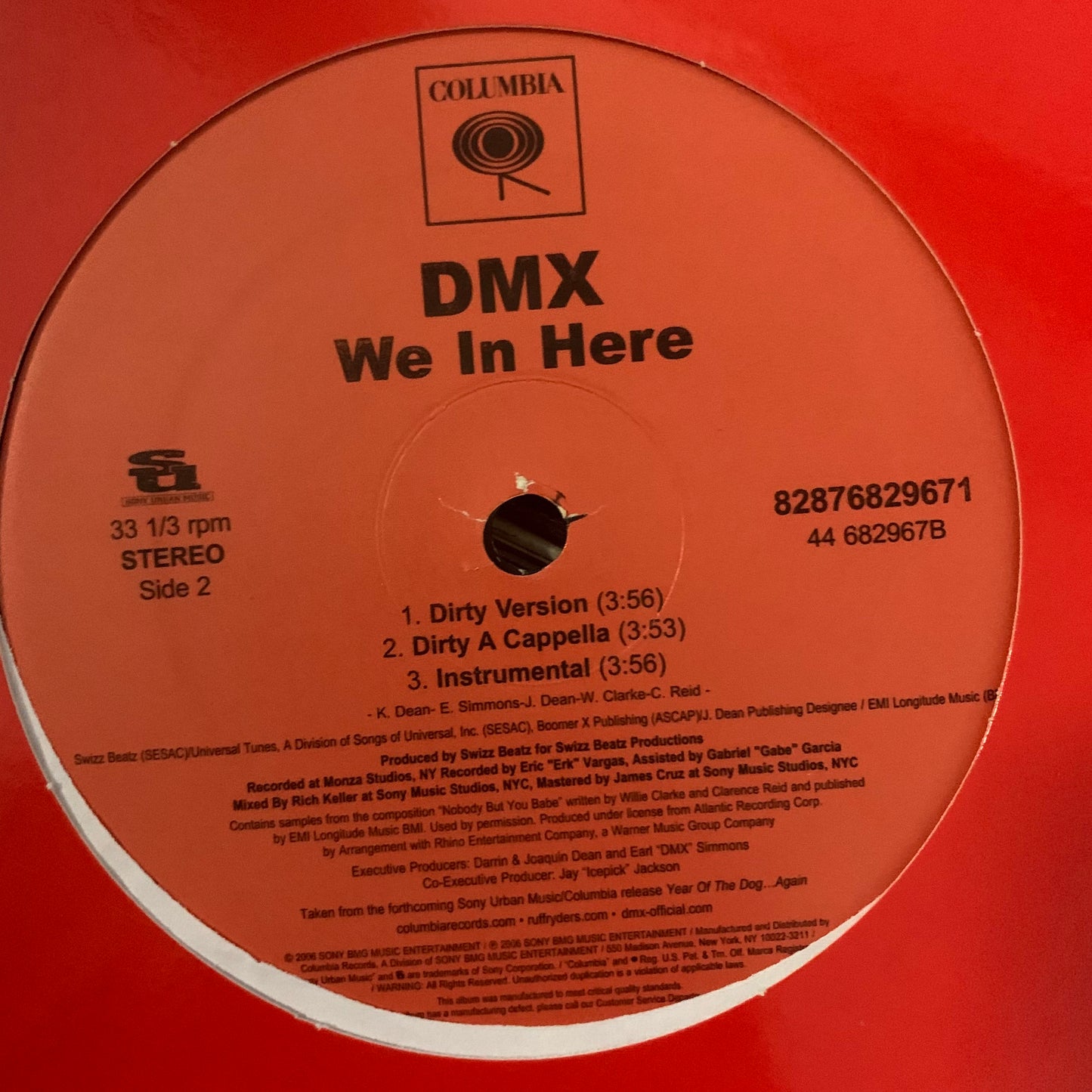 DMX “We In Here” 6 Version 12inch Vinyl