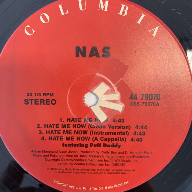 Nas “Hate me Now” / “Blaze A 50”