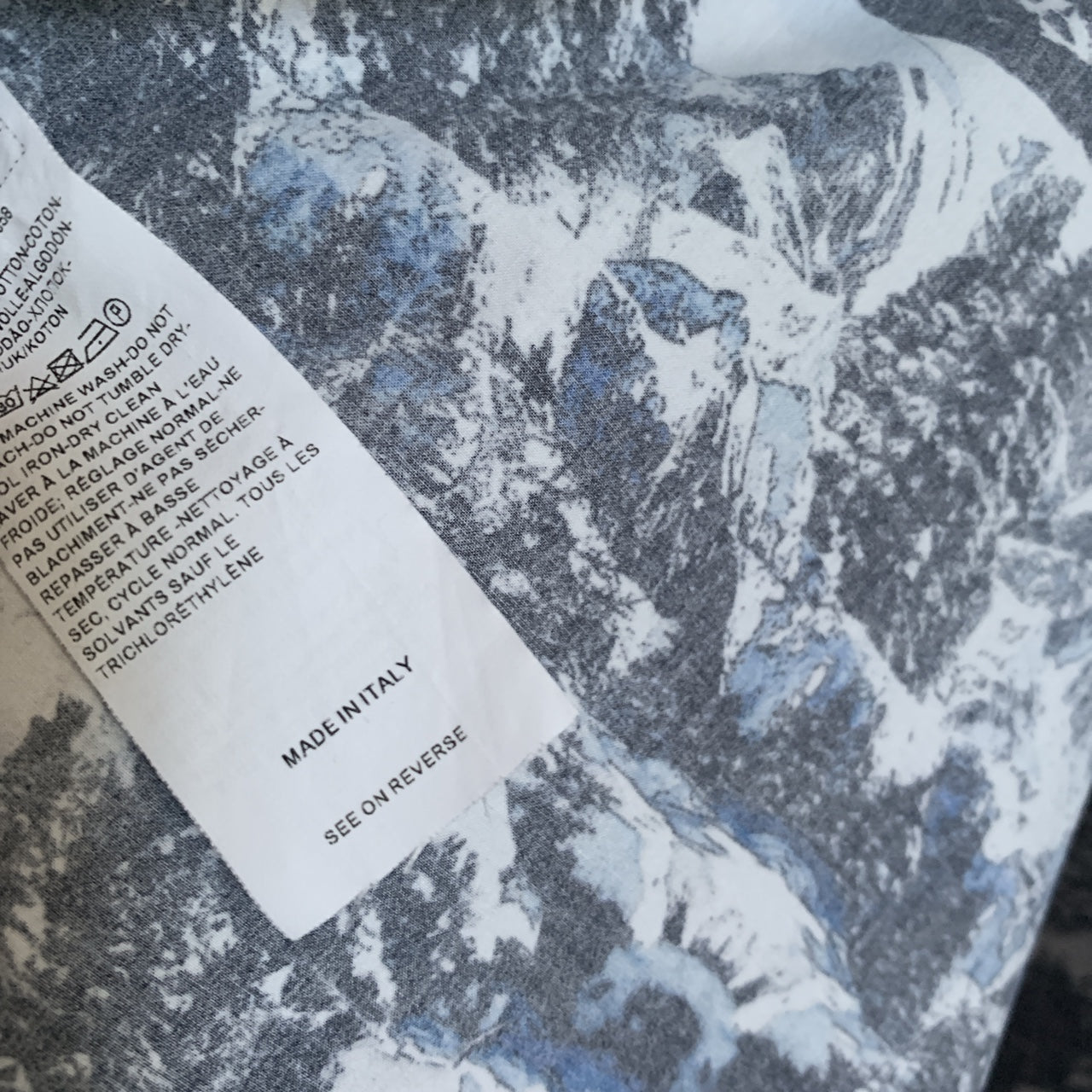 Paul & Shark Vintage 100% Cotton Alpine Print Shirt Size 42