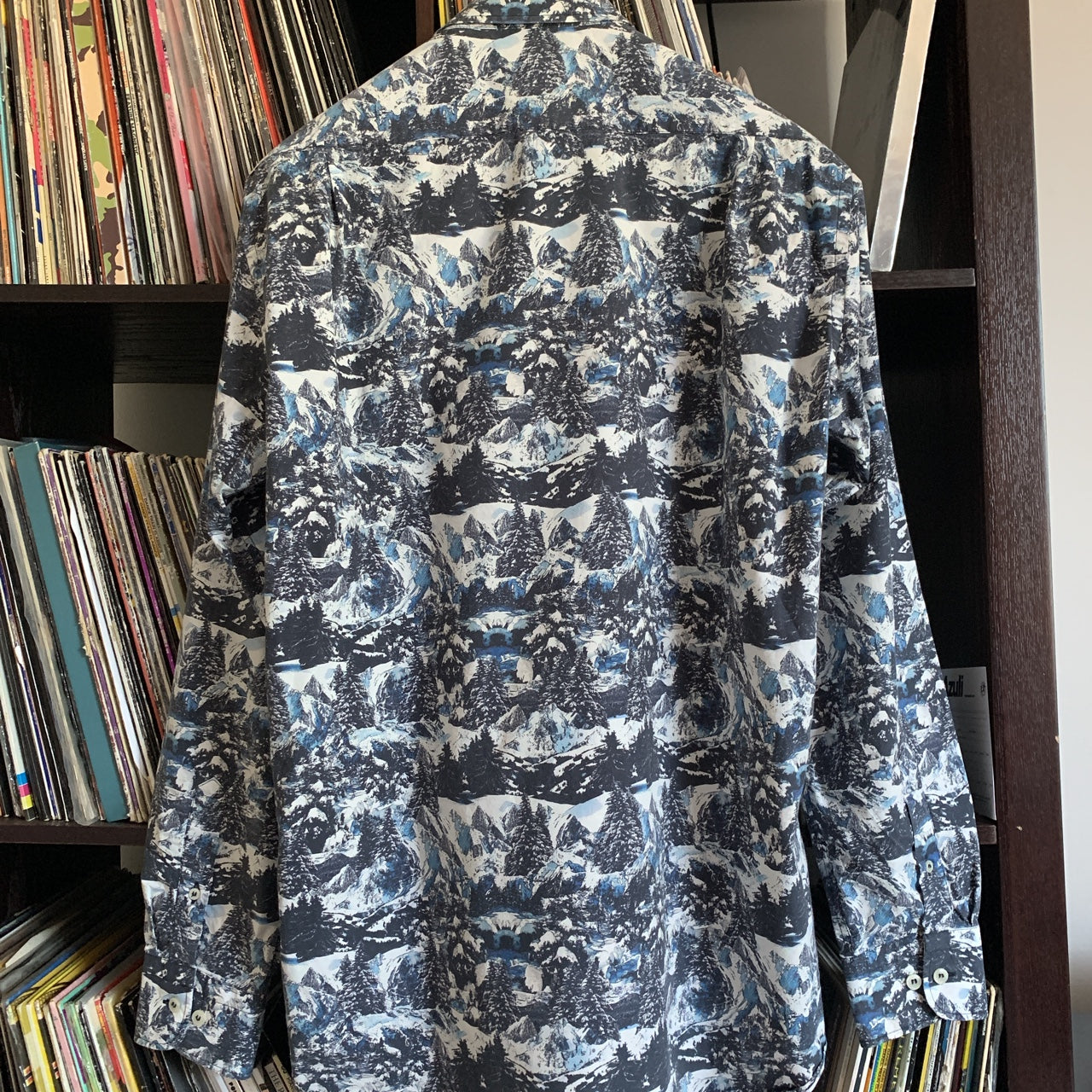 Paul & Shark Vintage 100% Cotton Alpine Print Shirt Size 42