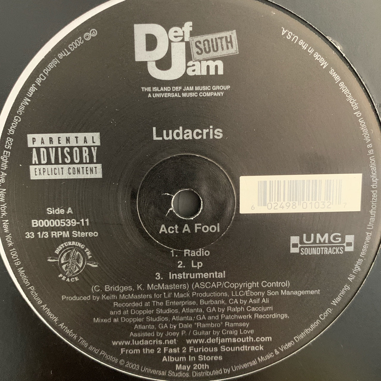 Ludacris “Act a Fool” / “Bock Reincarnated” Feat Kardinal Offishall