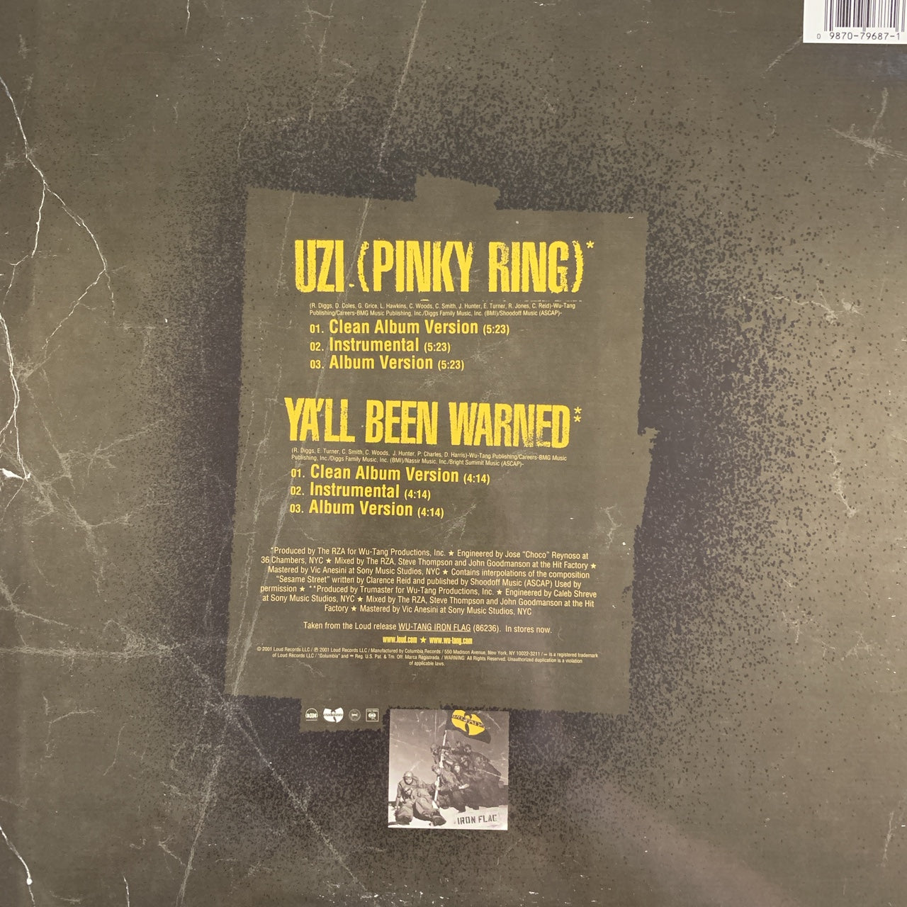 Wu-Tang Clan “Uzi (Pinky Ring)” / “Y’all Been Warned”