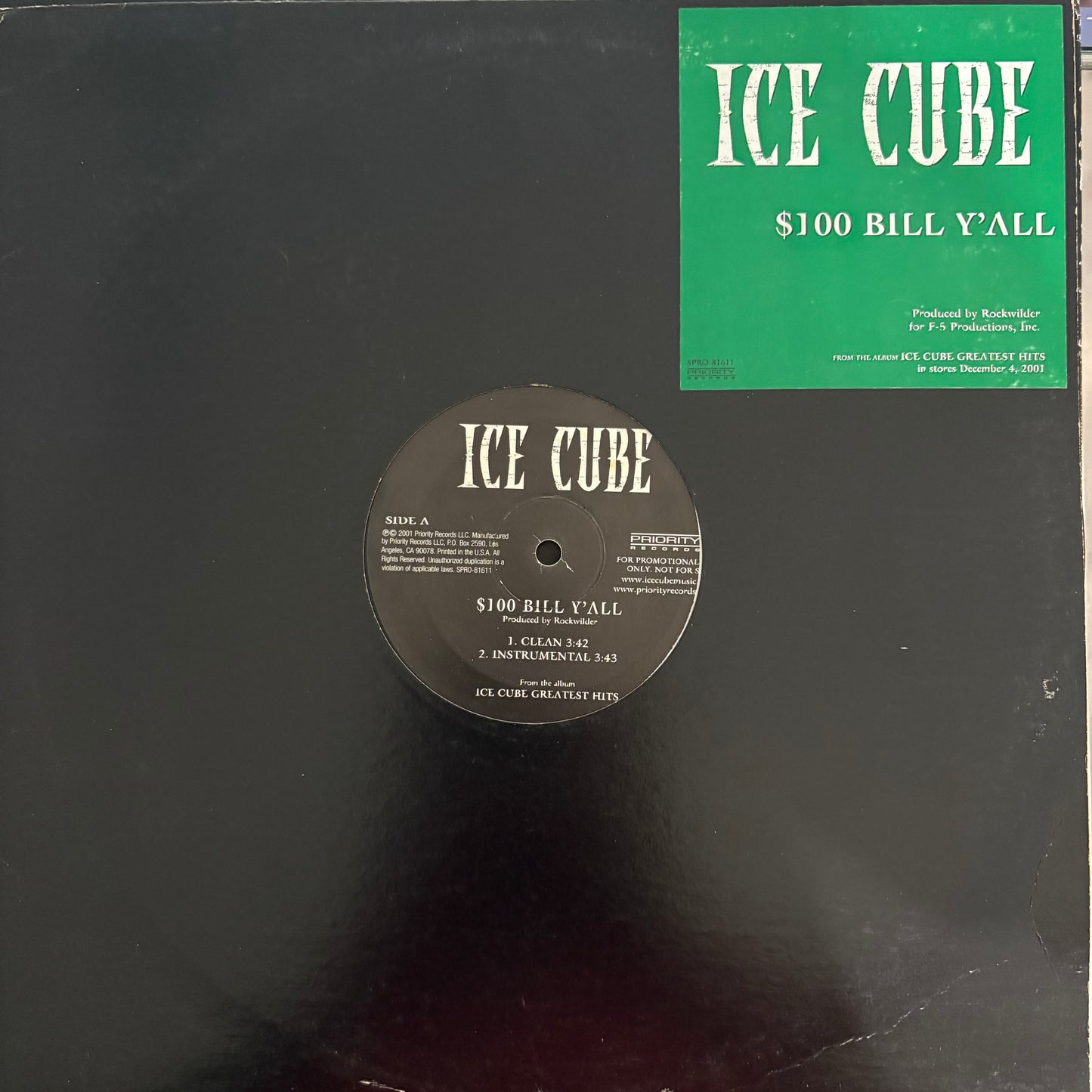 ICE CUBE “$100 Bill Y’all” 4 version 12inch vinyl record