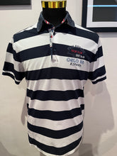 Load image into Gallery viewer, Paul &amp; Shark 100% Cotton Blue White Stripe Polo Shirt Size Large Classic Fit