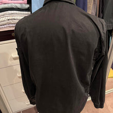 Load image into Gallery viewer, Stone Island Black Garment Dyed Over-shirt Size XL with Logo Badge