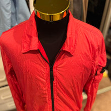 Load image into Gallery viewer, Stone Island Red Zipper Bomber Jacket NWOT size Large fits Large to XL