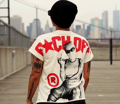 Street & Juice ‘Fu*k Off’ 100% Cotton Cream Graphic Tee