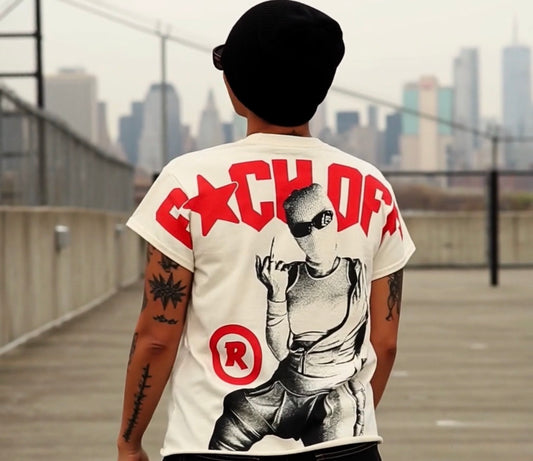 Street & Juice ‘Fu*k Off’ 100% Cotton Cream Graphic Tee