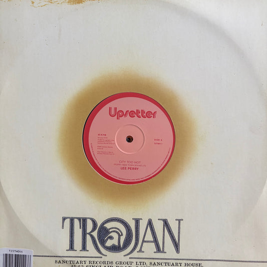 Lee Perry “City Too Hot” / “Lion A De Winner” 2 Track 12” Vinyl Trojan Records