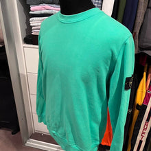 Load image into Gallery viewer, Stone Island Mint Green Fleece Sweater Size XL with Logo Badge