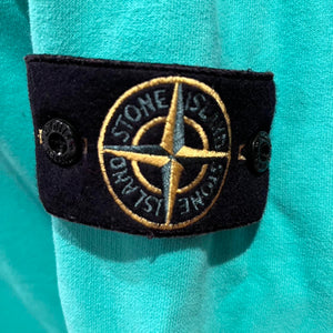 Stone Island Mint Green Fleece Sweater Size XL with Logo Badge
